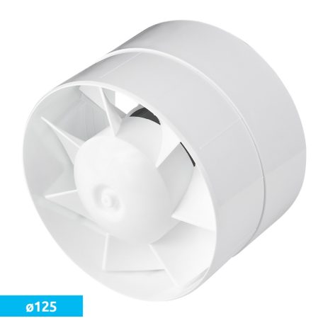 Awenta WKA125  TURBO csőbe tolható fali axiális ventilátor